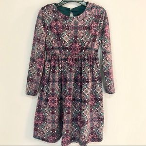 Xtraordinary Print Long Sleeve Swing Dress